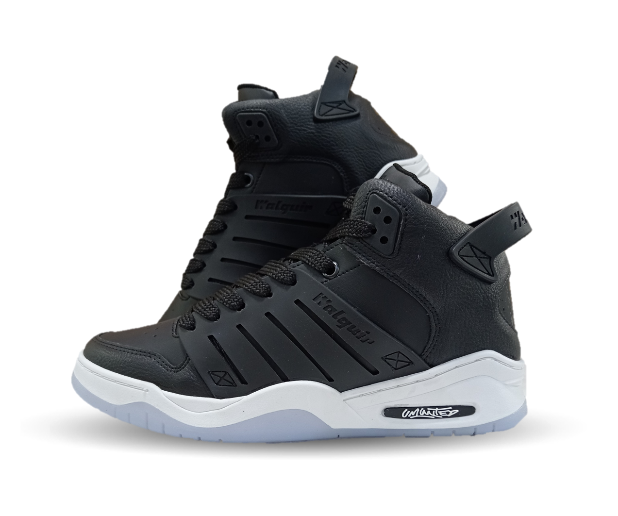 Tenis Urbano tipo bota Walquir 730 Negro/Cristal para hombre
