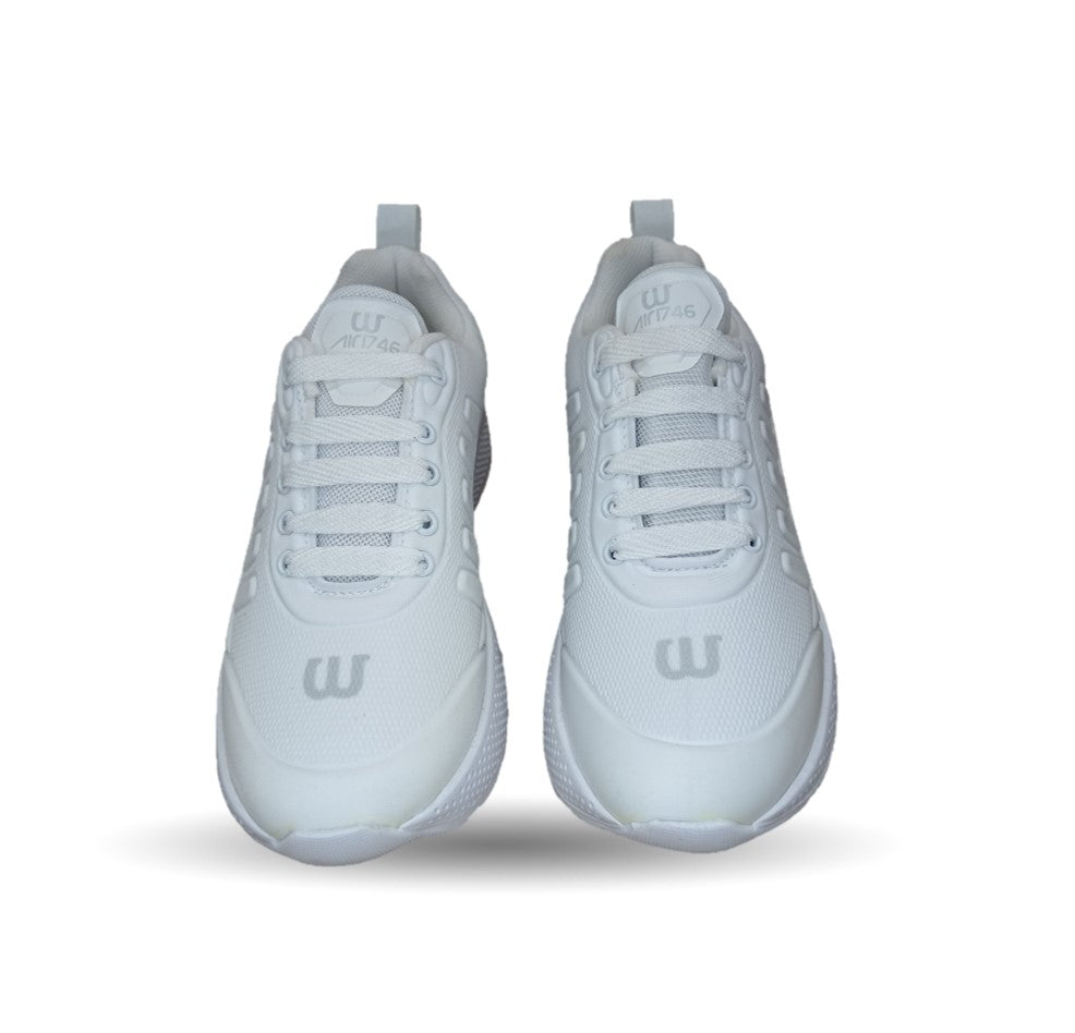 Tenis Deportivo Wisdom 1755 Blanco/Blanco Unisex para joven, mujer y hombre