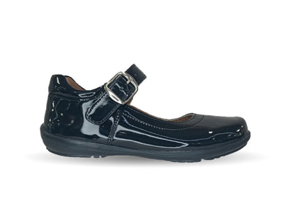 Zapato Escolar y Casual con hebilla Yondeer 1110 Charol Negro