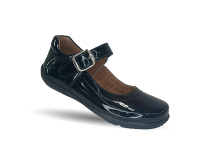 Zapato Escolar y Casual con hebilla Yondeer 1110 Charol Negro