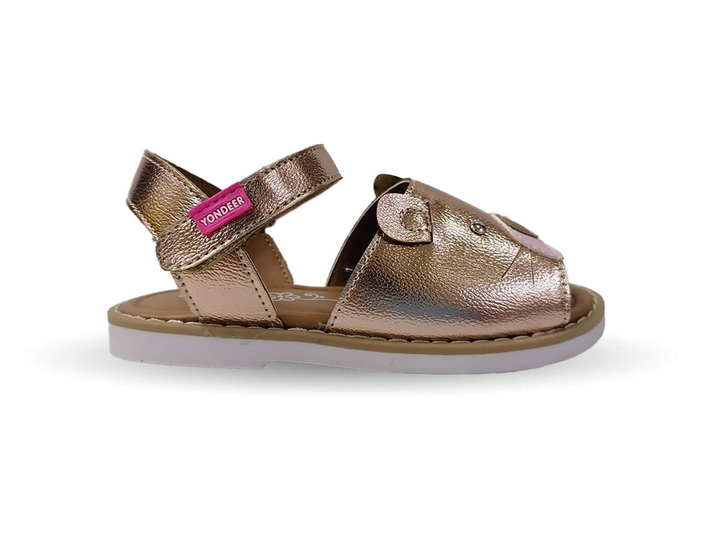 Sandalia con contactel Yondeer 2209 Oro Rosado para niña