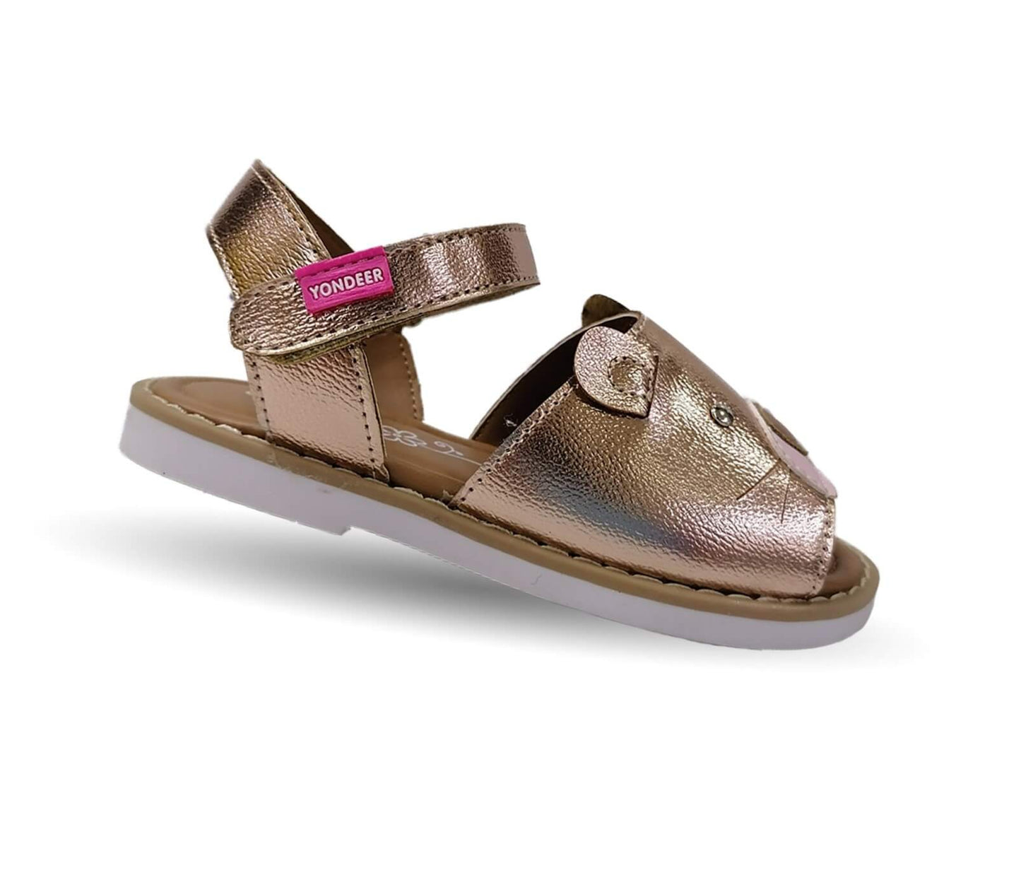 Sandalia con contactel Yondeer 2209 Oro Rosado para niña