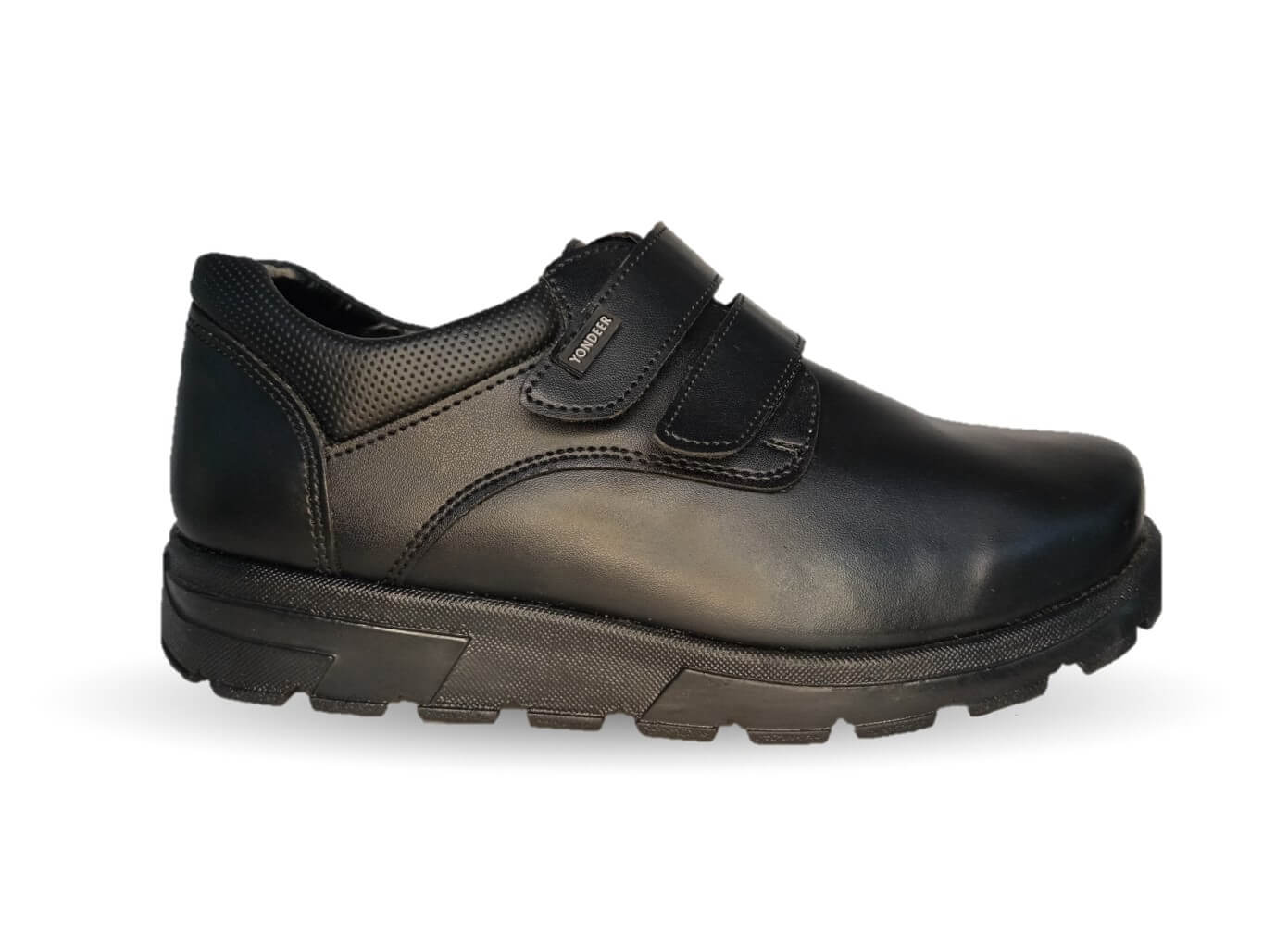 Zapato Escolar y Casual de piel con hebilla Yondeer 3103 Negro para niño