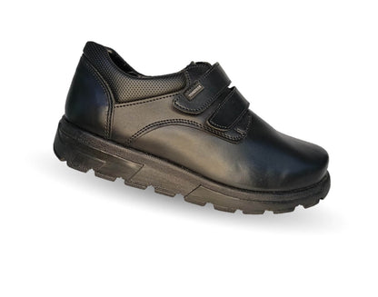 Zapato Escolar y Casual de piel con hebilla Yondeer 3103 Negro para niño