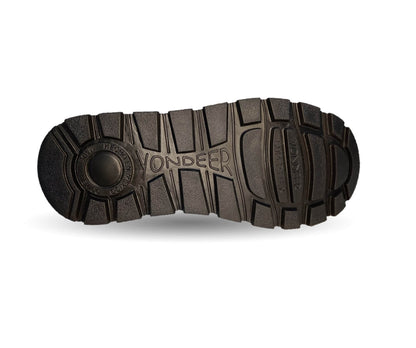 Zapato Escolar y Casual de piel con hebilla Yondeer 3103 Negro para niño
