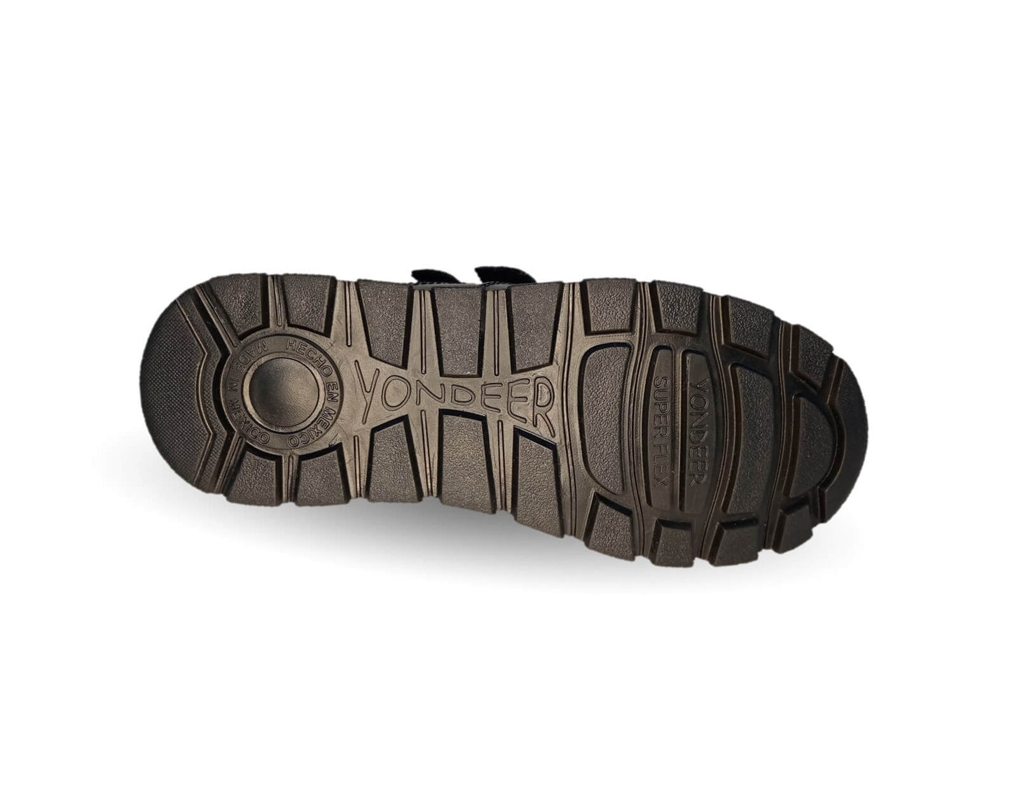 Zapato tipo Bota Escolar y Casual de piel con contactel Yondeer 5700 Negro para niño