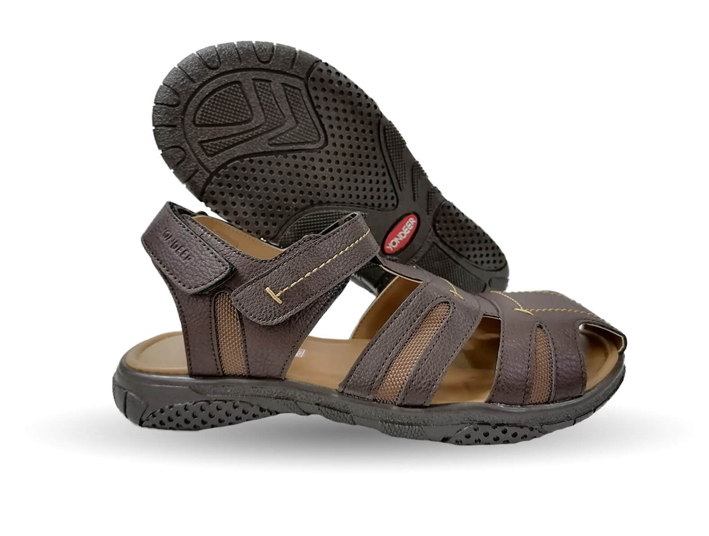 Sandalia con contactel Yondeer 8810 Café/Café Unisex para niño y mujer