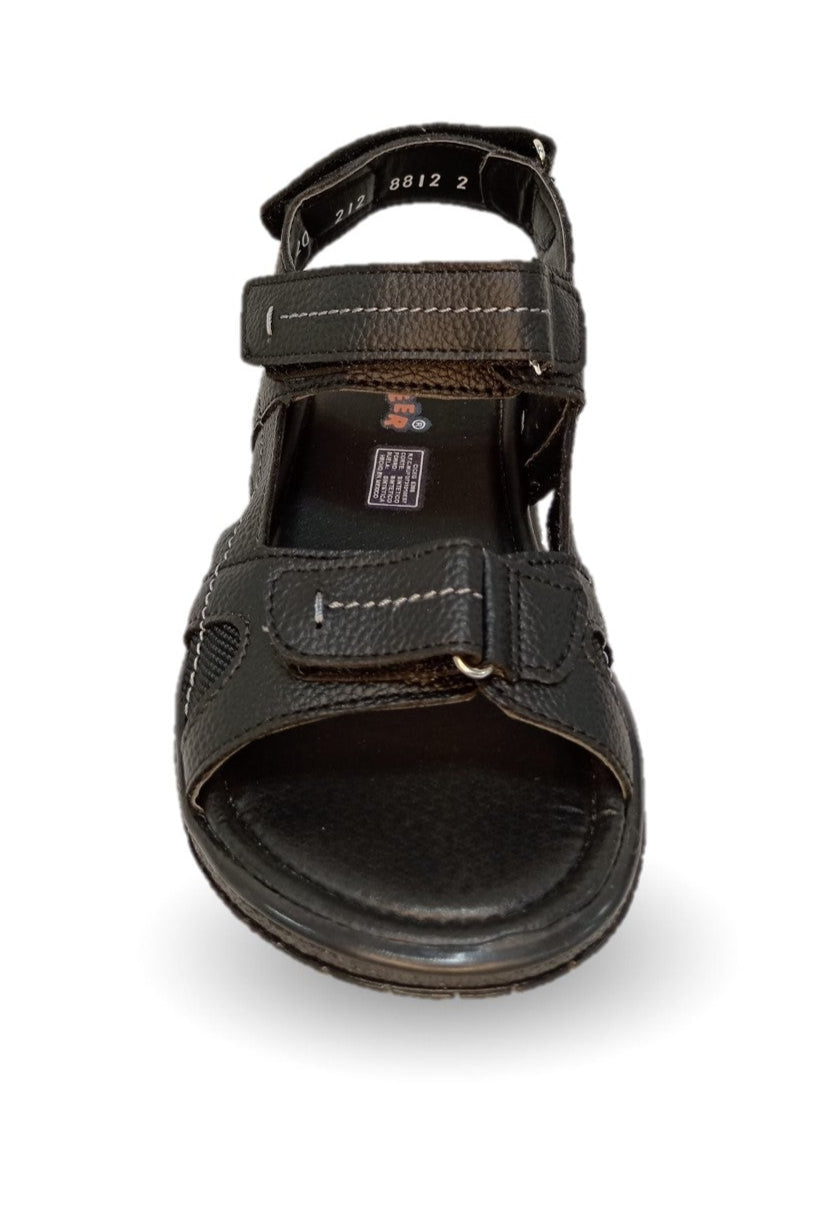 Sandalia con contactel Yondeer 8812 Negro/Negro para niño y dama