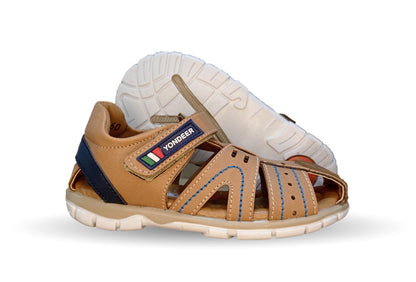 Sandalia con contactel Yondeer 9160 Topo para niño