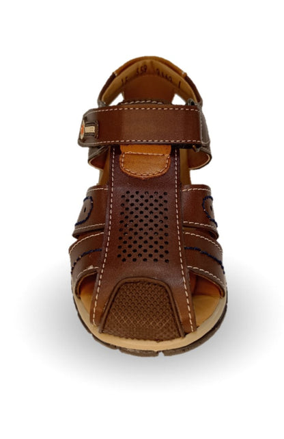 Sandalia con contactel Yondeer 9162 Camel para niño