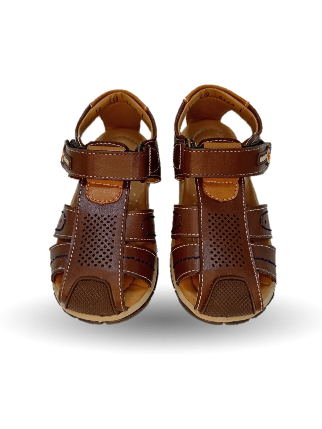 Sandalia con contactel Yondeer 9162 Camel para niño