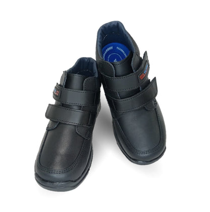 Zapato tipo Bota Escolar y Casual de piel con contactel Yuyin 29150 Negro para niño