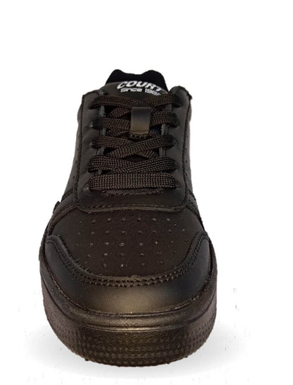Tenis Urbano de piel Court 2990 Negro/Negro Unisex para hombre y mujer