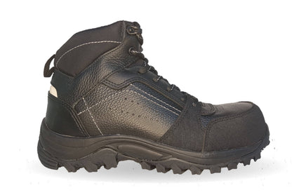 Botas Industriales y Casuales de piel con casco dieléctrico con doble plantilla Court 701 Negro para hombre