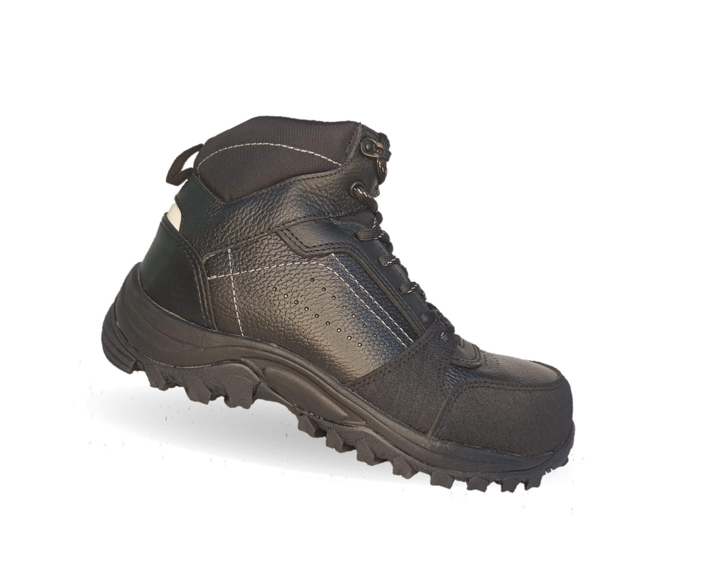 Botas Industriales y Casuales de piel con casco dieléctrico con doble plantilla Court 701 Negro para hombre