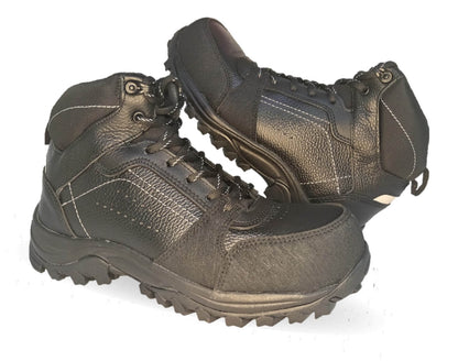 Botas Industriales y Casuales de piel con casco dieléctrico con doble plantilla Court 701 Negro para hombre