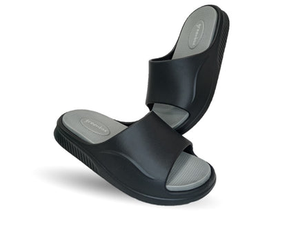 Sandalia Elega SV085 Negro/Gris para hombre