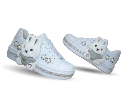 Tenis Fridays con ajuste de agujetas 1906 Blanco/Blanco para niña