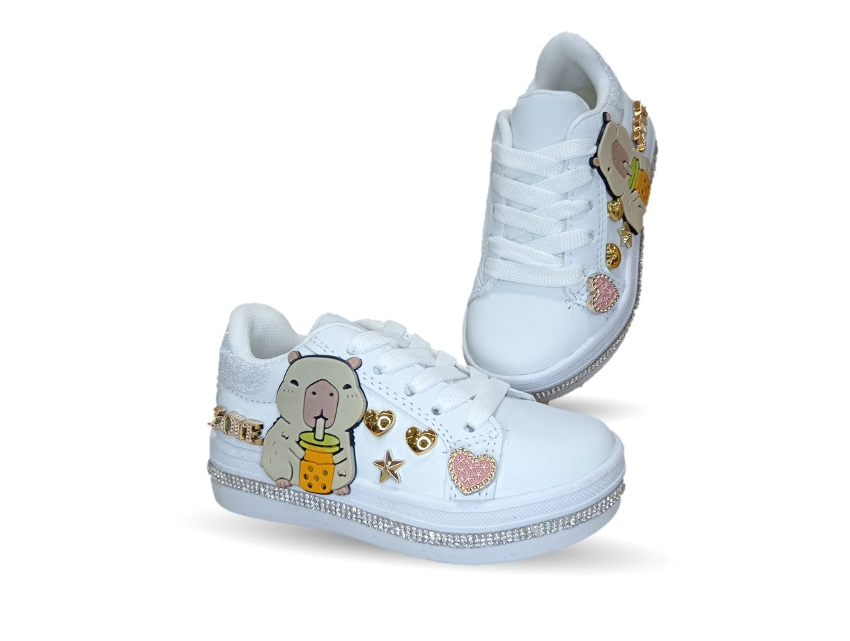 Tenis Urbano con agujetas Fridays 1921 Blanco para niña