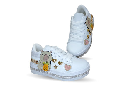 Tenis Urbano con agujetas Fridays 1921 Blanco para niña