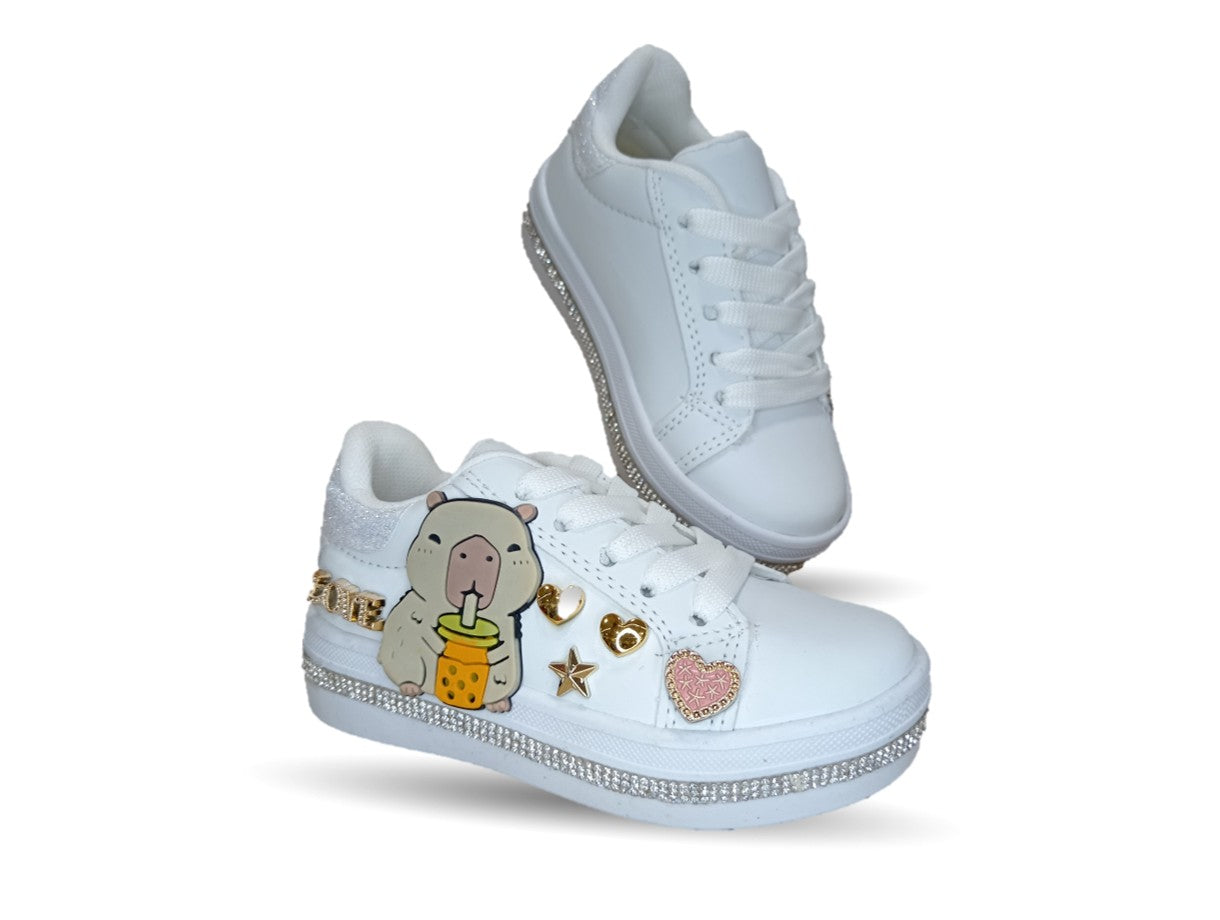 Tenis Urbano con agujetas Fridays 1921 Blanco para niña