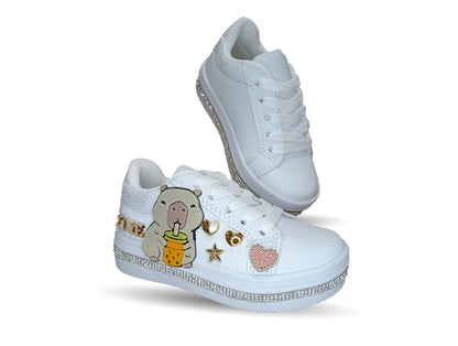 Tenis Urbano con agujetas Fridays 1921 Blanco para niña