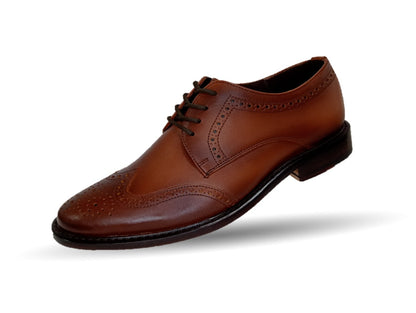 Zapatos de Vestir de piel con suela de cuero Giovani 314 Miel para hombre