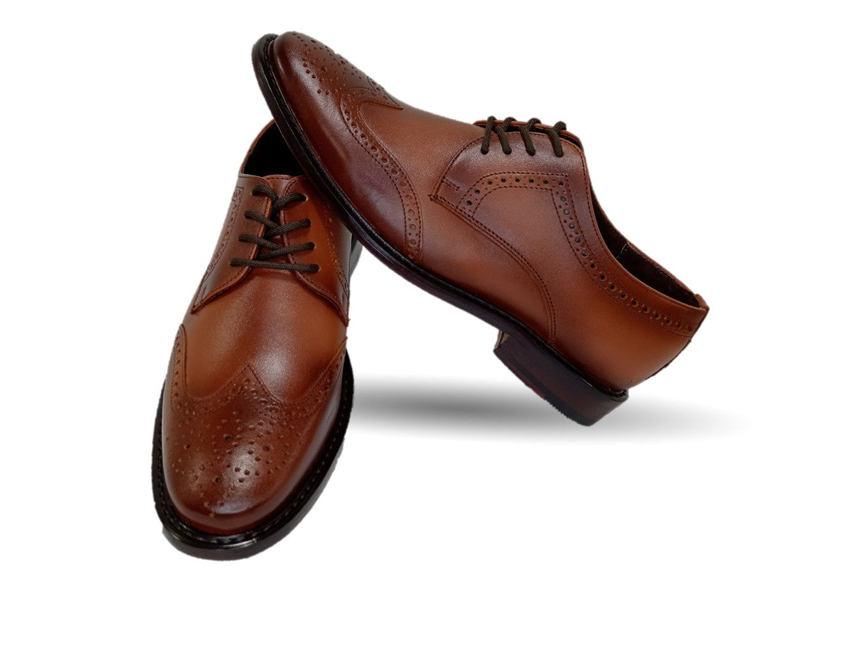 Zapatos de Vestir de piel con suela de cuero Giovani 314 Miel para hombre