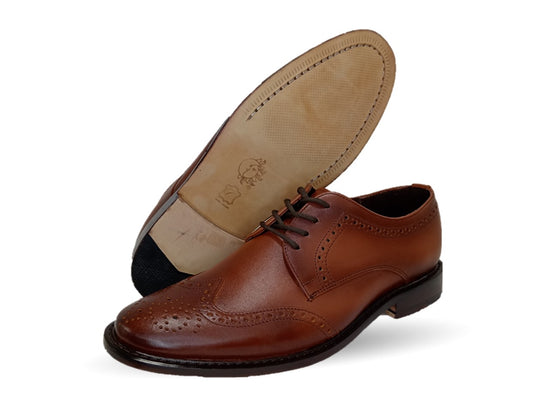 Zapatos de Vestir de piel con suela de cuero Giovani 314 Miel para hombre