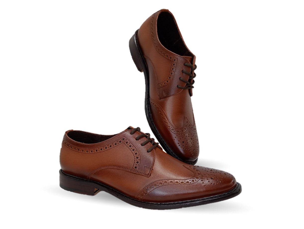 Zapatos de Vestir de piel con suela de cuero Giovani 314 Miel para hombre