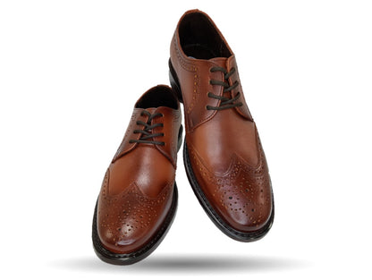 Zapatos de Vestir de piel con suela de cuero Giovani 314 Miel para hombre