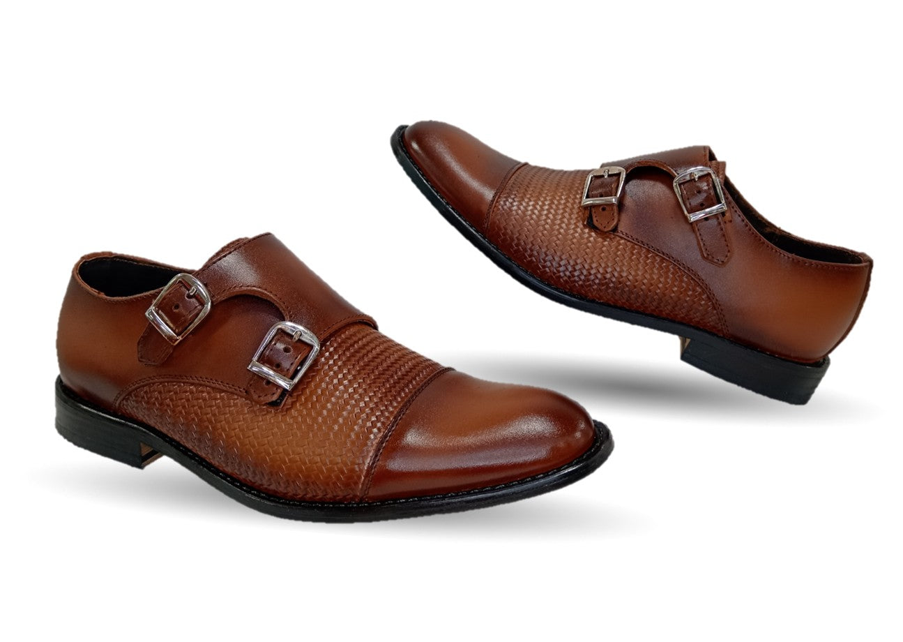 Zapatos de Vestir de piel con suela de cuero Giovani 930 Miel para hombre