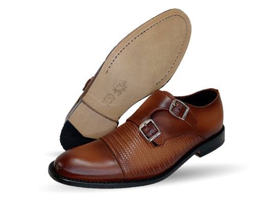 Zapatos de Vestir de piel con suela de cuero Giovani 930 Miel para hombre