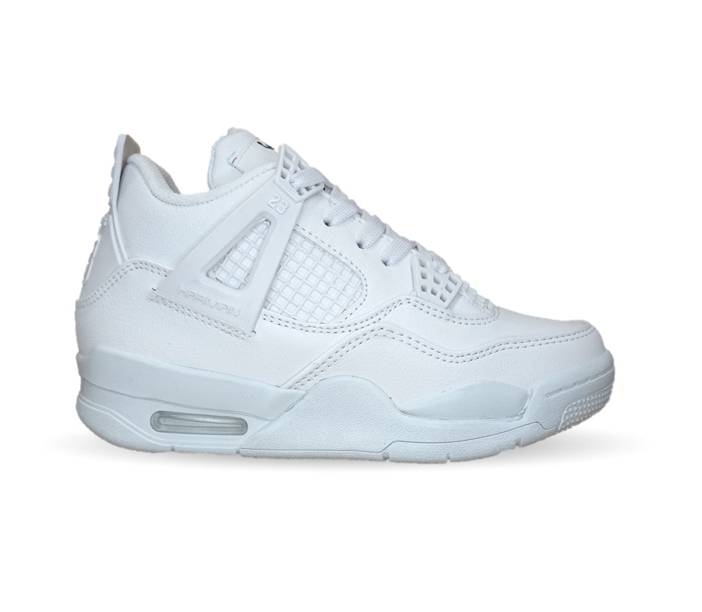 Tenis Urbano tipo Bota Harman 1016 Blanco/Blanco Unisex para hombre y mujer