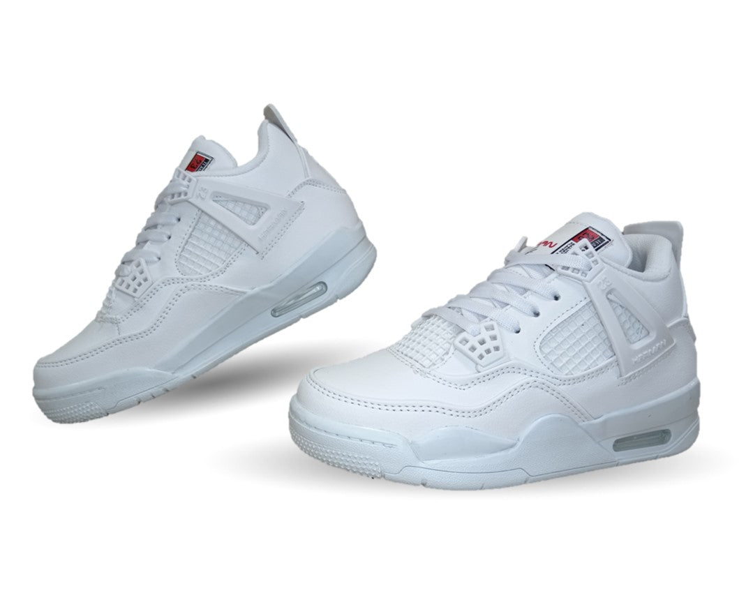Tenis Urbano tipo Bota Harman 1016 Blanco/Blanco Unisex para hombre y mujer