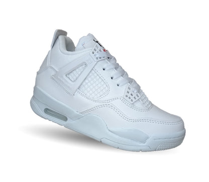 Tenis Urbano tipo Bota Harman 1016 Blanco/Blanco Unisex para hombre y mujer