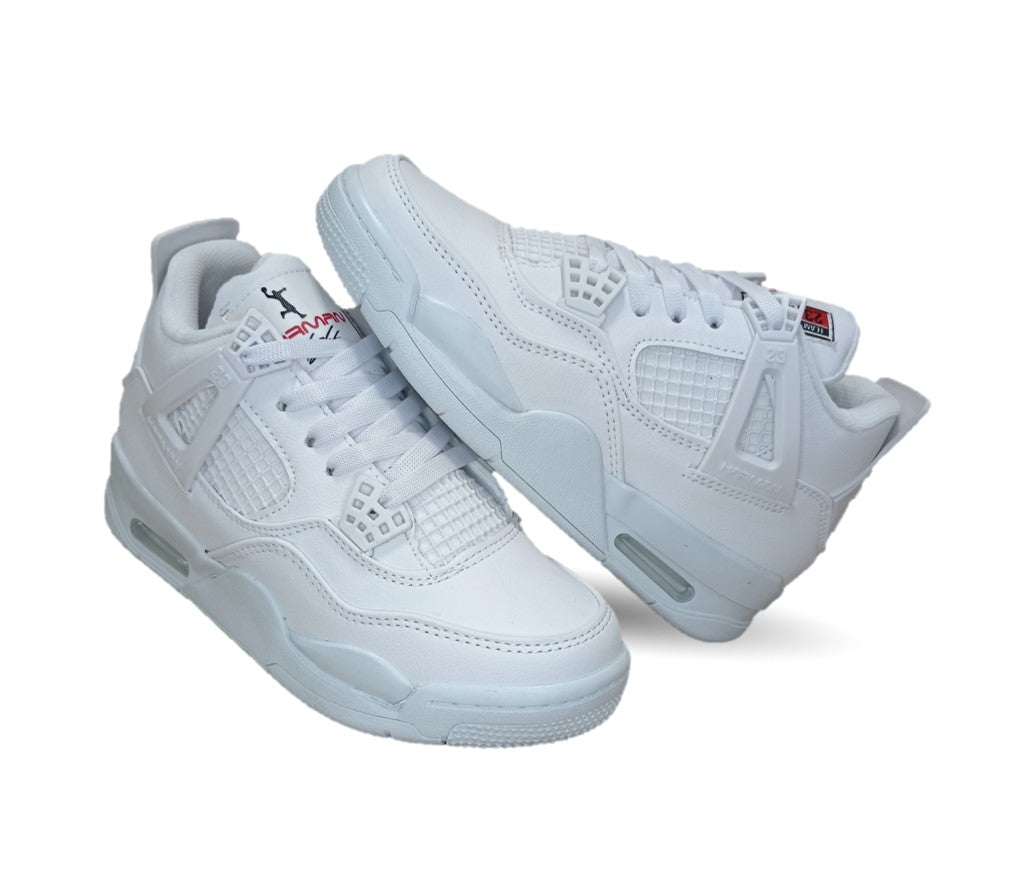 Tenis Urbano tipo Bota Harman 1016 Blanco/Blanco Unisex para hombre y mujer