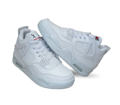 Tenis Urbano tipo Bota Harman 1016 Blanco/Blanco Unisex para hombre y mujer