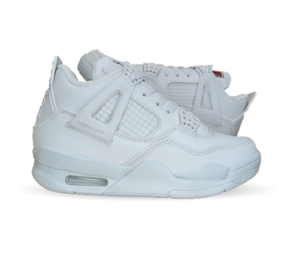 Tenis Urbano tipo Bota Harman 1016 Blanco/Blanco Unisex para hombre y mujer