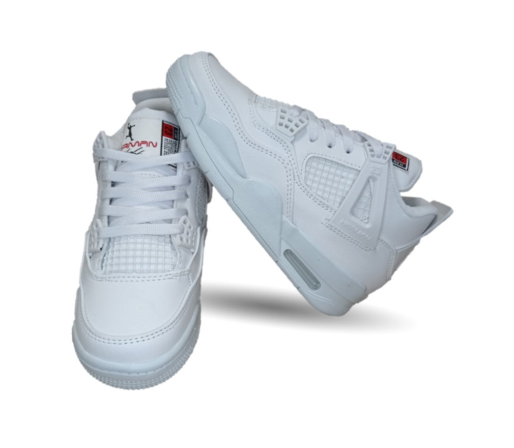Tenis Urbano tipo Bota Harman 1016 Blanco/Blanco Unisex para hombre y mujer
