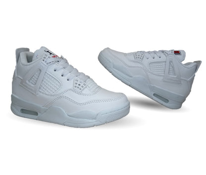 Tenis Urbano tipo Bota Harman 1016 Blanco/Blanco Unisex para hombre y mujer