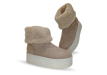 Bota Casual con plataforma Itzel 395 Beige para mujer