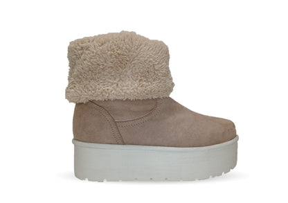 Bota Casual con plataforma Itzel 395 Beige para mujer