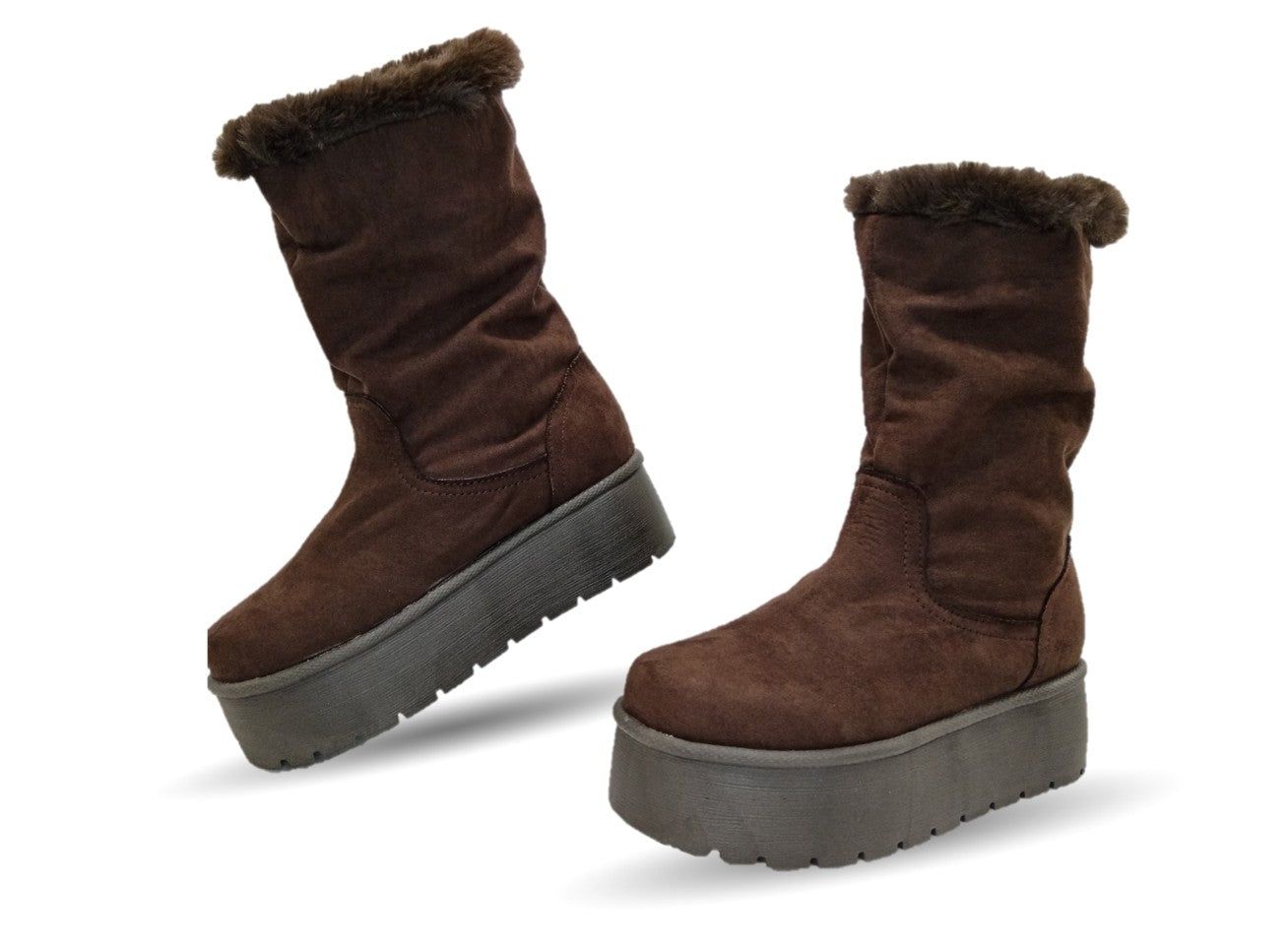 Bota Casual con plataforma Itzel 395 Café para mujer