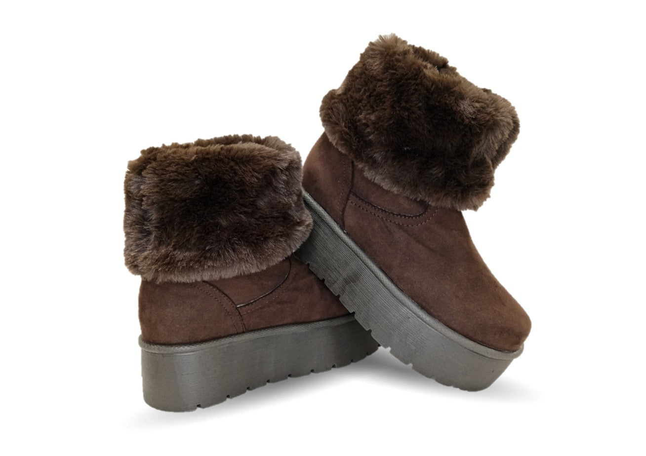 Bota Casual con plataforma Itzel 395 Café para mujer