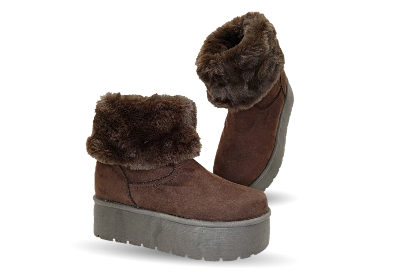 Bota Casual con plataforma Itzel 395 Café para mujer