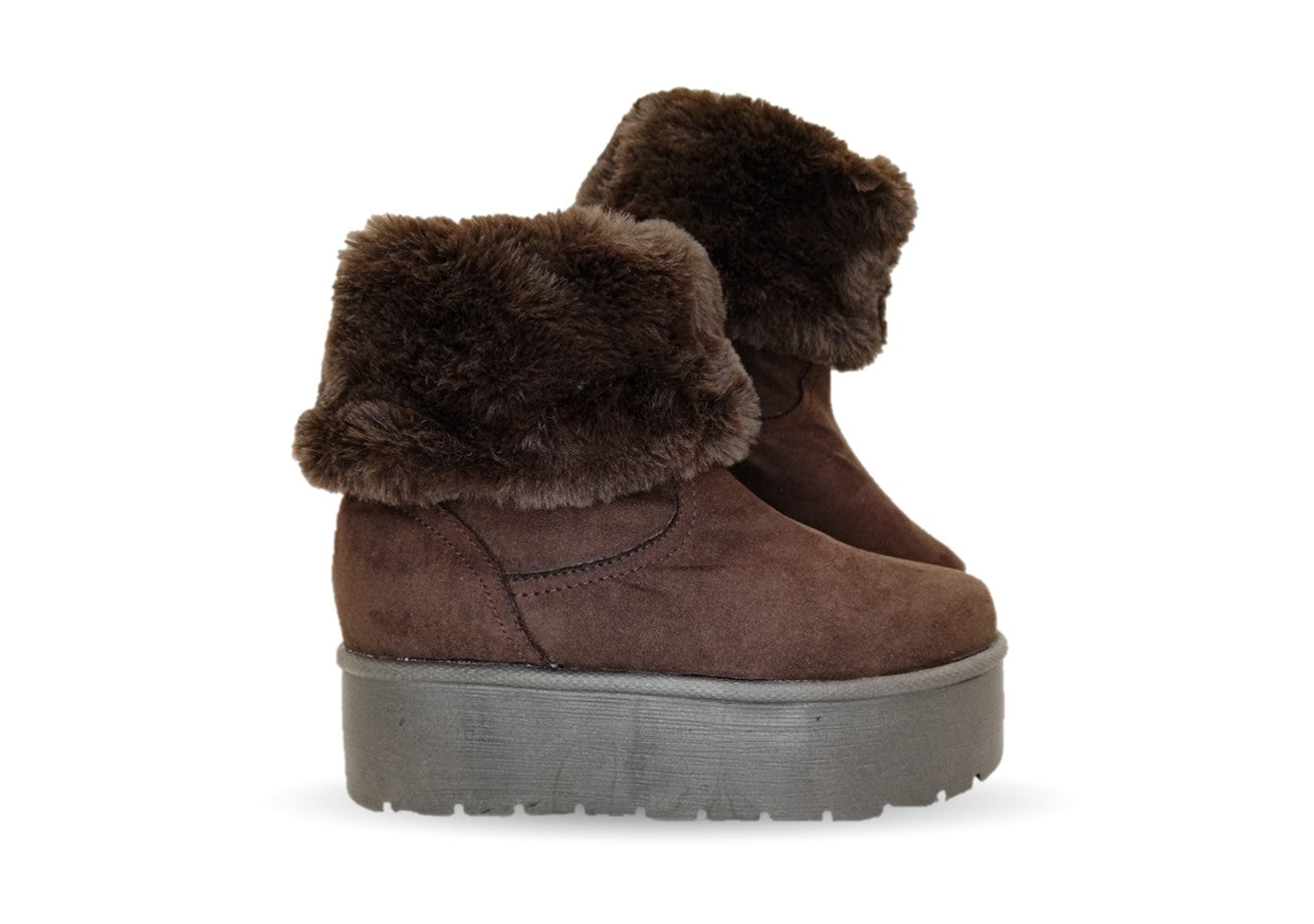 Bota Casual con plataforma Itzel 395 Café para mujer