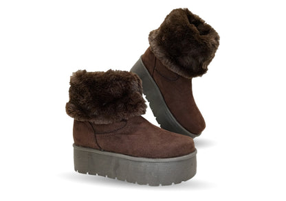 Bota Casual con plataforma Itzel 395 Café para mujer