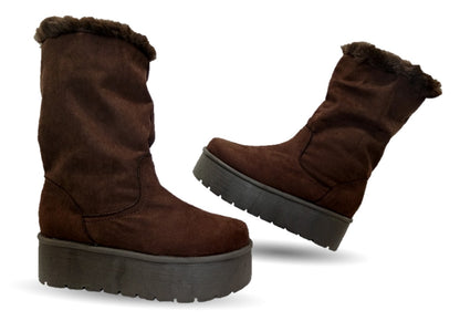 Bota Casual con plataforma Itzel 395 Café para mujer