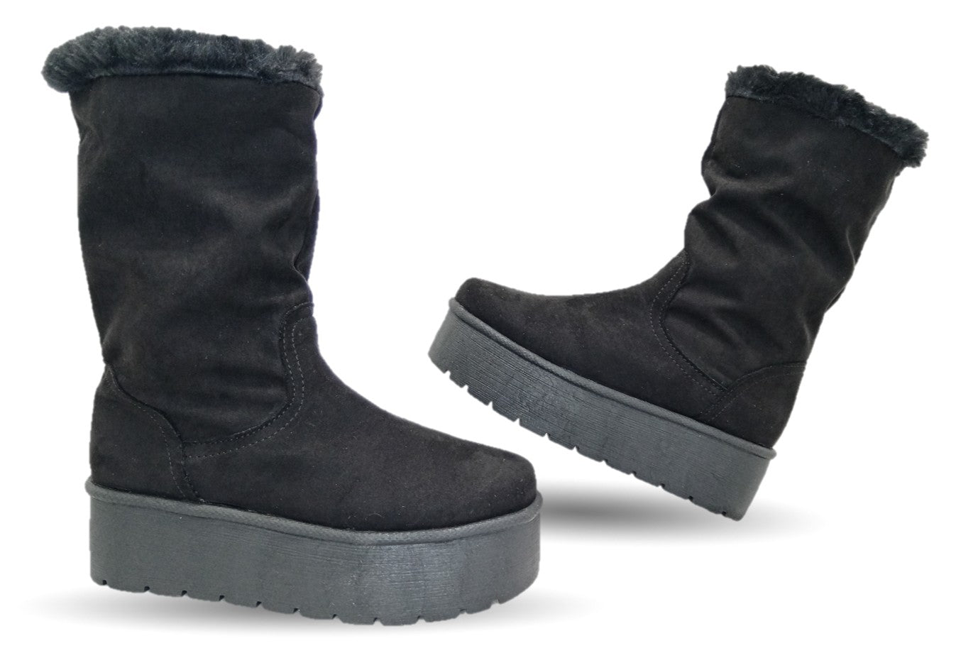 Bota Casual con plataforma Itzel 395 negro para mujer